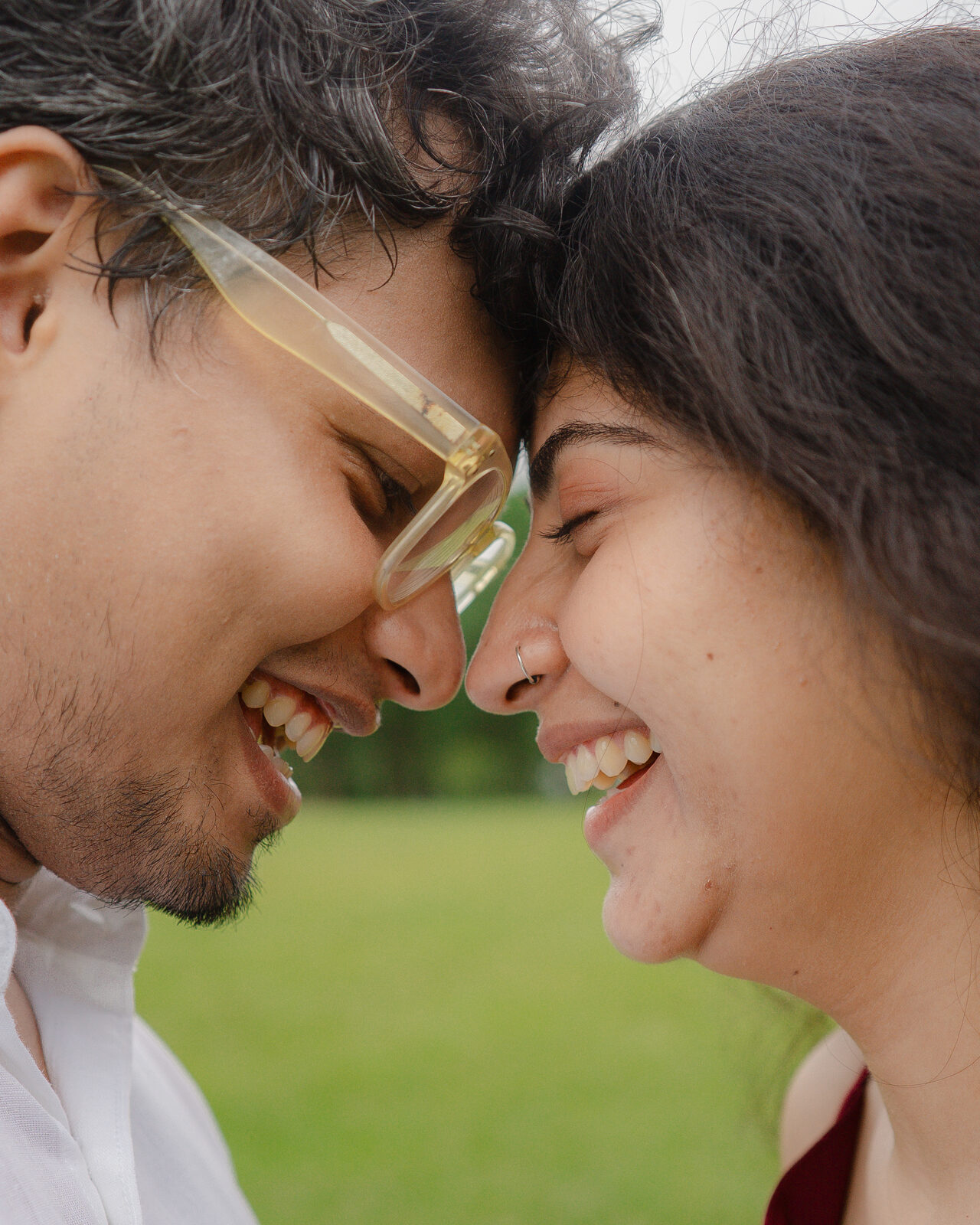 Prateek and Riya laughing together